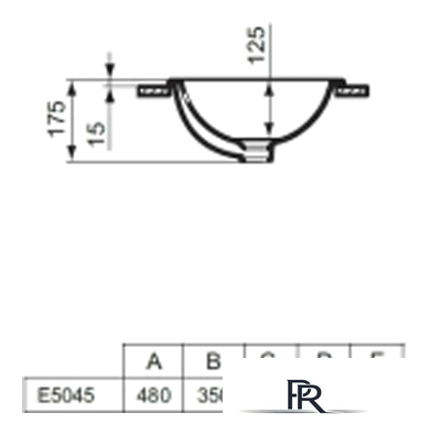 Умывальник Ideal Standard Connect 48x35 [E504501] - Изображение №2 — Интернет-магазин ПроЗаказ