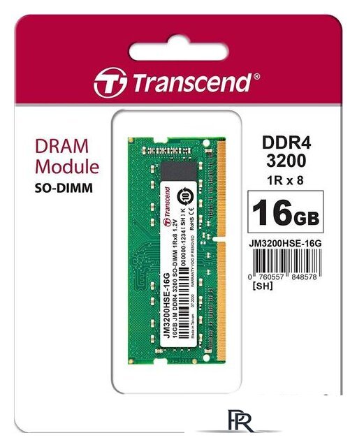 Оперативная память Transcend JetRam 32GB DDR4 SODIMM PC4-25600 JM3200HSE-32G - Изображение №2 — Интернет-магазин ПроЗаказ