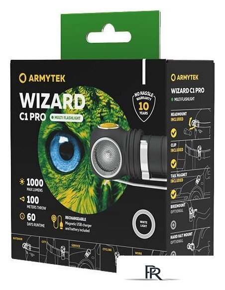 Фонарь Armytek Wizard C1 Pro Magnet USB (белый) - Изображение №6 — Интернет-магазин ПроЗаказ
