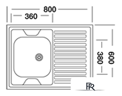 Кухонная мойка Kromevye N 220 (чаша слева) - Изображение №2 — Интернет-магазин ПроЗаказ