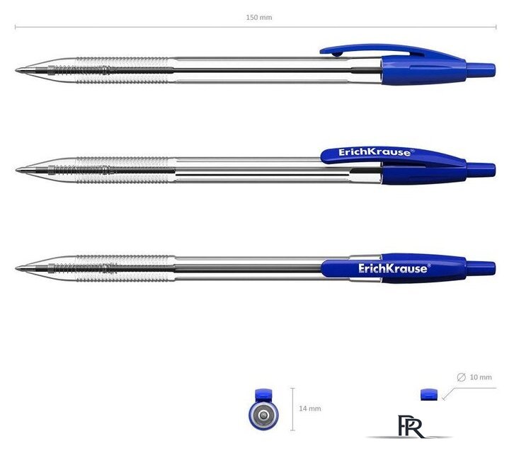 Набор шариковых ручек Erich Krause R-301 Classic Matic синий 46750 (4 шт) - Изображение №4 — Интернет-магазин ПроЗаказ