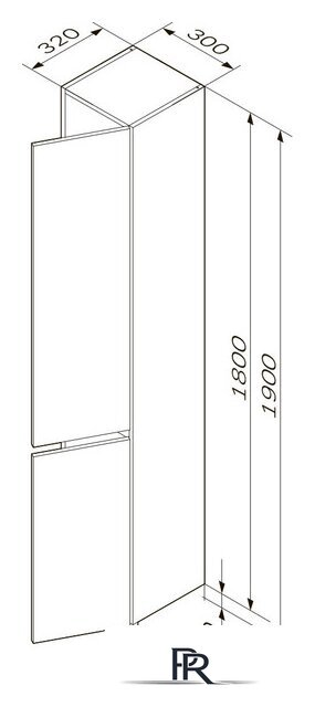  AM.PM Шкаф-пенал Gem S 30 M91CSR0306GM (правый, графит матовый) - Изображение №7 — Интернет-магазин ПроЗаказ