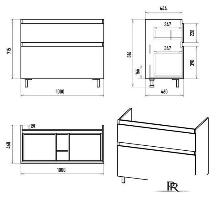  Misty Тумба под умывальник Лаки 100 П-Лак-01100-0112Я+RCW-1403100WH - Изображение №9 — Интернет-магазин ПроЗаказ