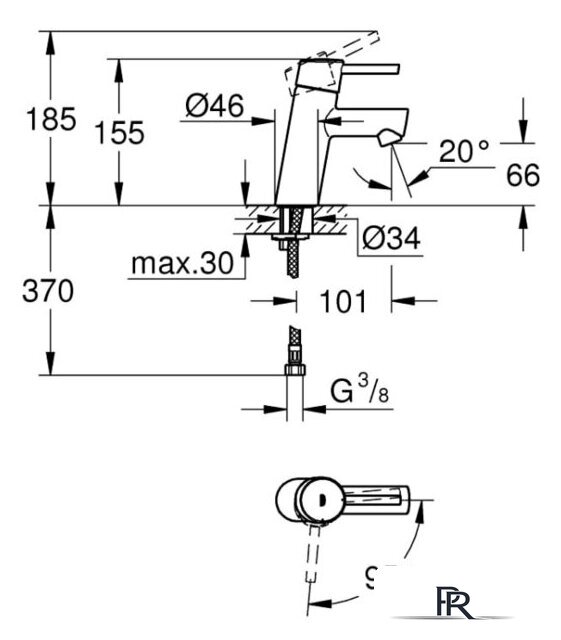 Смеситель Grohe Concetto S-Size 2338510E - Изображение №2 — Интернет-магазин ПроЗаказ
