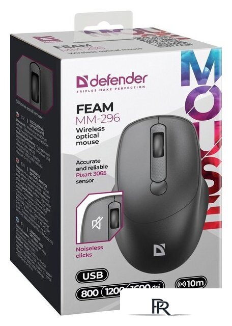Мышь Defender Feam MM-296 (черный) - Изображение №2 — Интернет-магазин ПроЗаказ