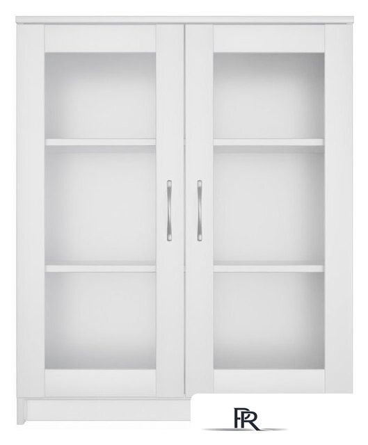 Тумба Mio Tesoro Сириус 2 двери со стеклом 78x95 2.02.03.360.1 (белый) - Изображение №3 — Интернет-магазин ПроЗаказ