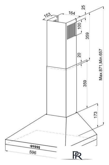 Кухонная вытяжка LEX Briz 600 (черный) - Изображение №2 — Интернет-магазин ПроЗаказ
