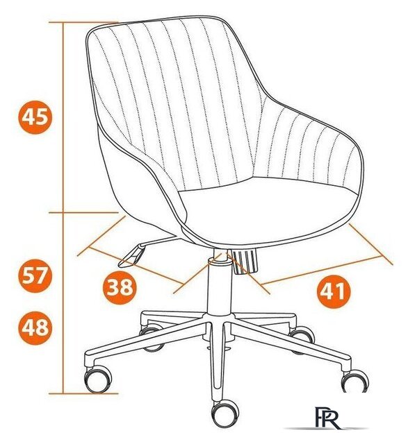 Офисное кресло TetChair Dublin (велюр, бежевый 40) - Изображение №14 — Интернет-магазин ПроЗаказ
