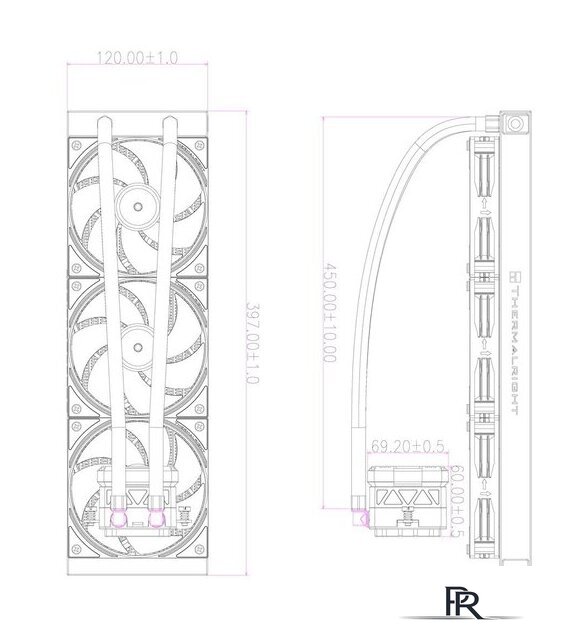 Система жидкостного охлаждения для процессора Thermalright Frozen Warframe 360 (черный) - Изображение №2 — Интернет-магазин ПроЗаказ
