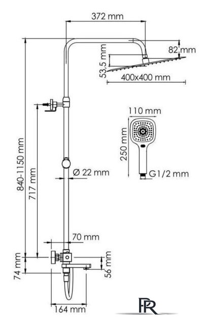 Душевая система  Wasserkraft A199.119.065.087.CH Thermo - Изображение №3 — Интернет-магазин ПроЗаказ