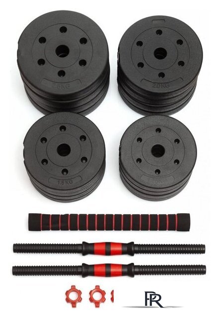 Набор гантелей с грифом для штанги VictoryFit VF-DC300 2x15 кг - Изображение №2 — Интернет-магазин ПроЗаказ