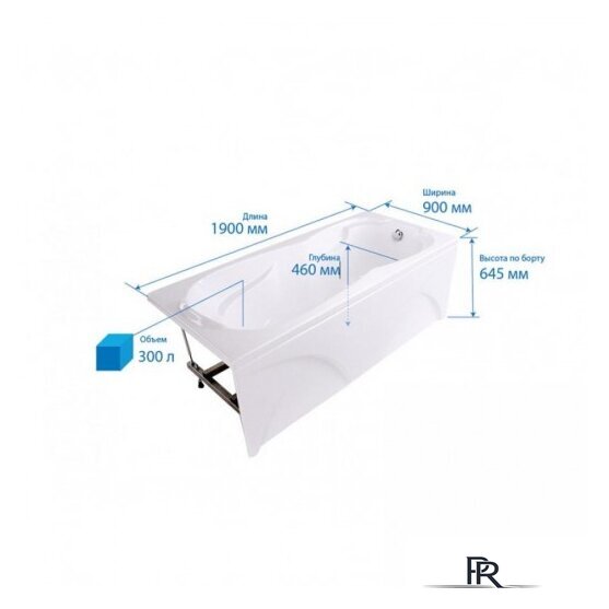 Ванна Triton Персей 190x90 Стандарт Flat (с гидромассажем) - Изображение №2 — Интернет-магазин ПроЗаказ