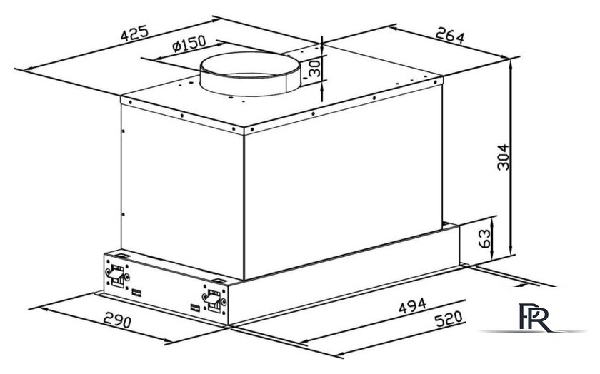 Кухонная вытяжка Hietzel CHB 5269E BL - Изображение №10 — Интернет-магазин ПроЗаказ