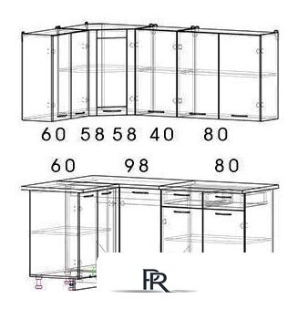 Готовая кухня Интерлиния Мила 12x18 (дуб белый/дуб серый) - Изображение №3 — Интернет-магазин ПроЗаказ
