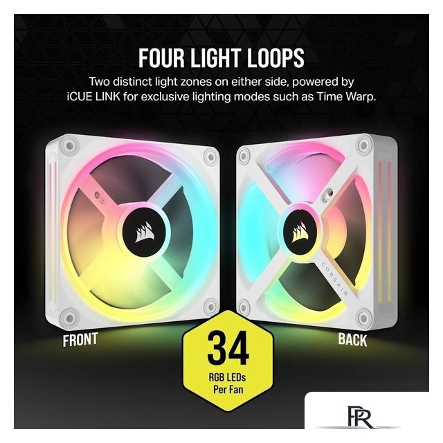 Вентилятор для корпуса Corsair iCUE LINK QX120 RGB CO-9051005-WW - Изображение №4 — Интернет-магазин ПроЗаказ