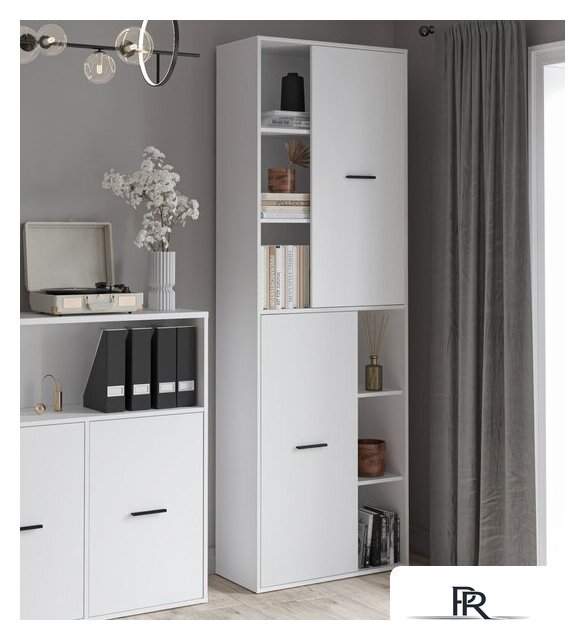 Шкаф распашной Интерлиния Skill-22 (2) (белый/белый) - Изображение №7 — Интернет-магазин ПроЗаказ