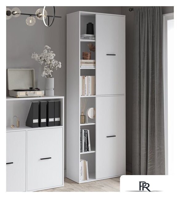 Шкаф распашной Интерлиния Skill-22 (2) (белый/белый) - Изображение №8 — Интернет-магазин ПроЗаказ