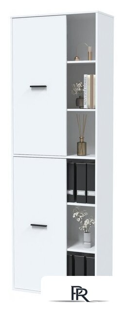 Шкаф распашной Интерлиния Skill-22 (2) (белый/белый) - Изображение №3 — Интернет-магазин ПроЗаказ