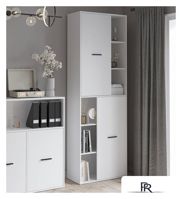 Шкаф распашной Интерлиния Skill-22 (2) (белый/белый) - Изображение №6 — Интернет-магазин ПроЗаказ