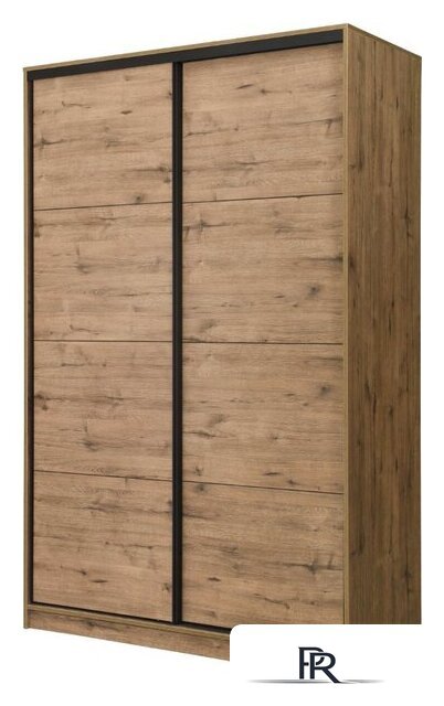 Шкаф-купе Рэйгрупп Bromo VVH 03 РГ-10.03 B 160 VVH 160x220.5 (дуб велингтон/черный) - Изображение №1 — Интернет-магазин ПроЗаказ