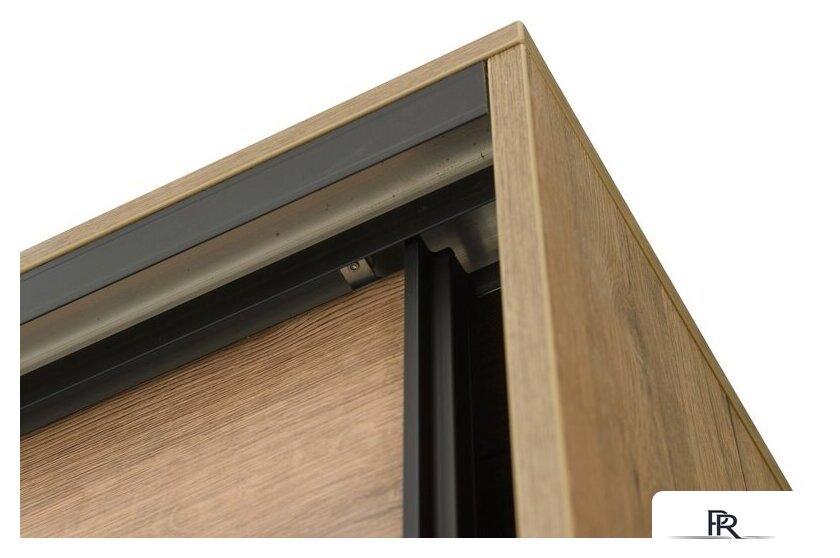 Шкаф-купе Рэйгрупп Bromo VVH 03 РГ-10.03 B 160 VVH 160x220.5 (дуб велингтон/черный) - Изображение №5 — Интернет-магазин ПроЗаказ
