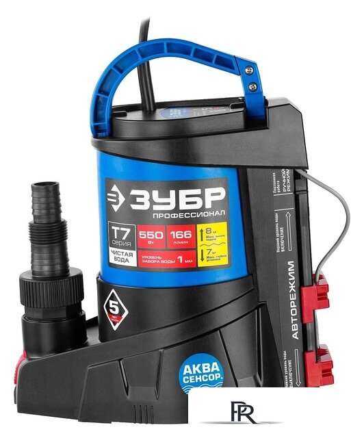 Дренажный насос Зубр Профессионал НПЧ-Т7-550 - Изображение №6 — Интернет-магазин ПроЗаказ
