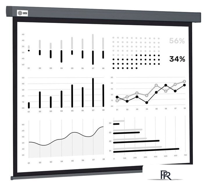 Проекционный экран CACTUS Wallscreen 180x180 CS-PSW-180X180-SG - Изображение №1 — Интернет-магазин ПроЗаказ