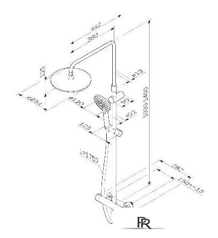 Душевая система  AM.PM ShowerSpot F0780464 - Изображение №2 — Интернет-магазин ПроЗаказ