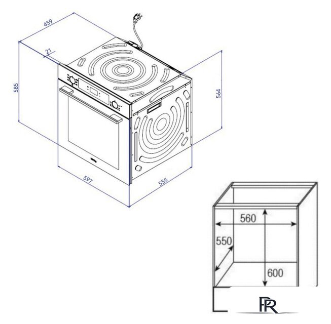 Электрический духовой шкаф Korting OKB 6071 CBX - Изображение №2 — Интернет-магазин ПроЗаказ