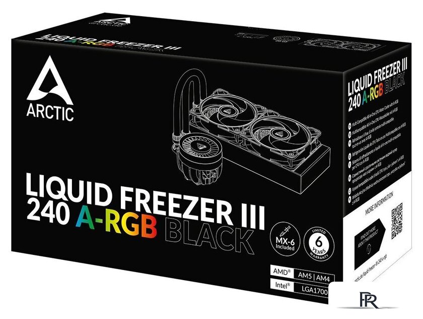 Система жидкостного охлаждения для процессора Arctic Liquid Freezer III 240 A-RGB Black ACFRE00142A - Изображение №12 — Интернет-магазин ПроЗаказ