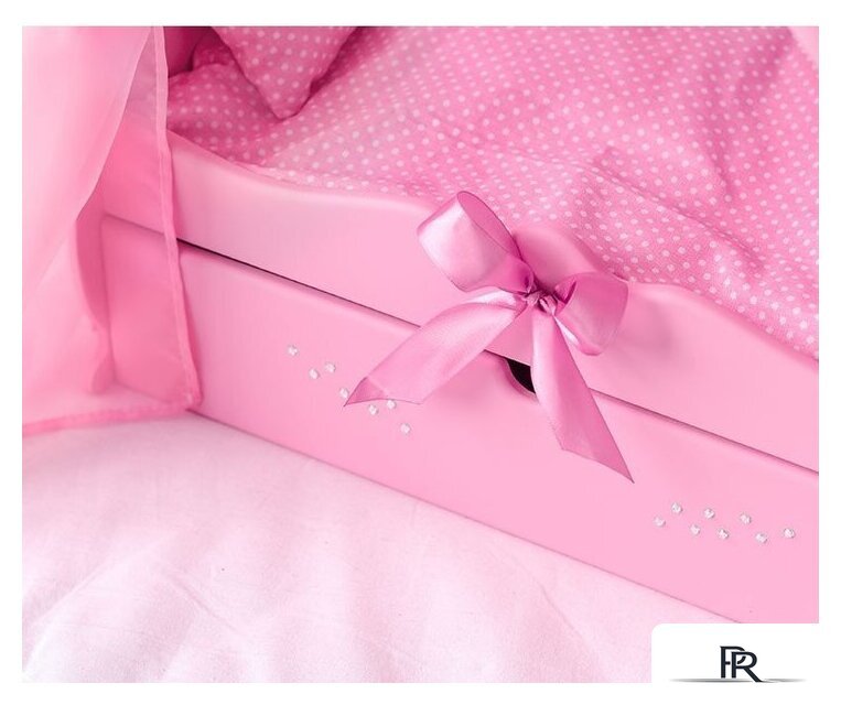 Кроватка для кукол Leader Toys Diamond Princes c царским балдахином 72219 (розовый) - Изображение №3 — Интернет-магазин ПроЗаказ