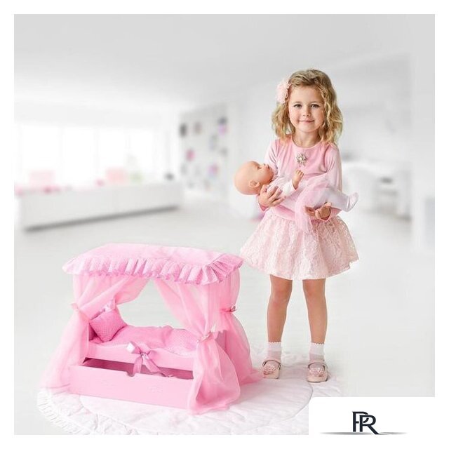 Кроватка для кукол Leader Toys Diamond Princes c царским балдахином 72219 (розовый) - Изображение №8 — Интернет-магазин ПроЗаказ