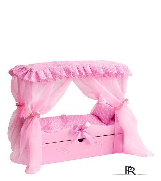Кроватка для кукол Leader Toys Diamond Princes c царским балдахином 72219 (розовый) - Изображение №1 — Интернет-магазин ПроЗаказ