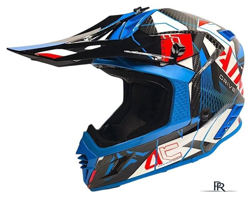 Мотошлем AIM RH855 Carbon Razor RH855R-DBR-XS (XS, синий/красный) - Изображение №1 — Интернет-магазин ПроЗаказ