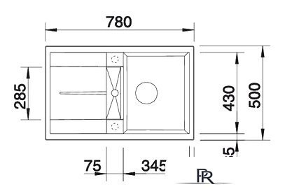 Кухонная мойка Blanco METRA 45 S (кофе) [515038] - Изображение №2 — Интернет-магазин ПроЗаказ