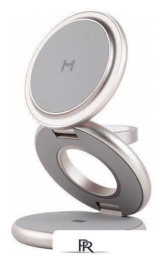 Беспроводное зарядное Magssory Disc Signature Edition 3 в 1 для Apple WCH033 (титановый) - Изображение №1 — Интернет-магазин ПроЗаказ