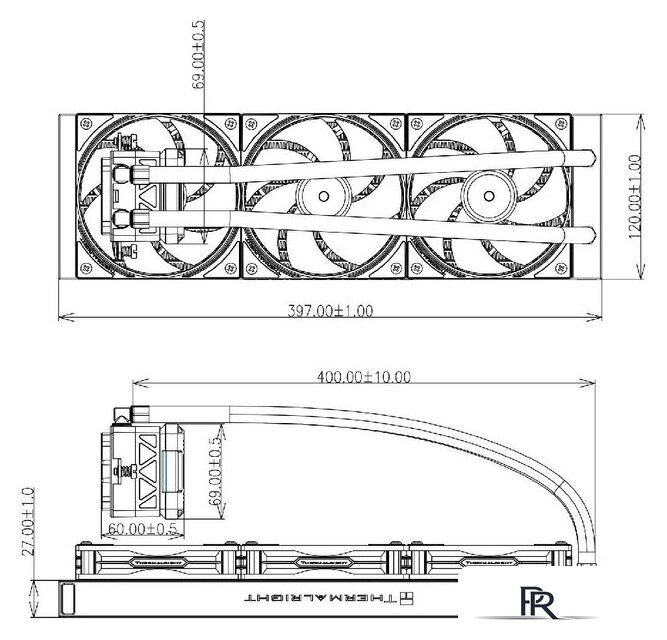 Система жидкостного охлаждения для процессора Thermalright Frozen Warframe Pro 360 (черный) - Изображение №10 — Интернет-магазин ПроЗаказ