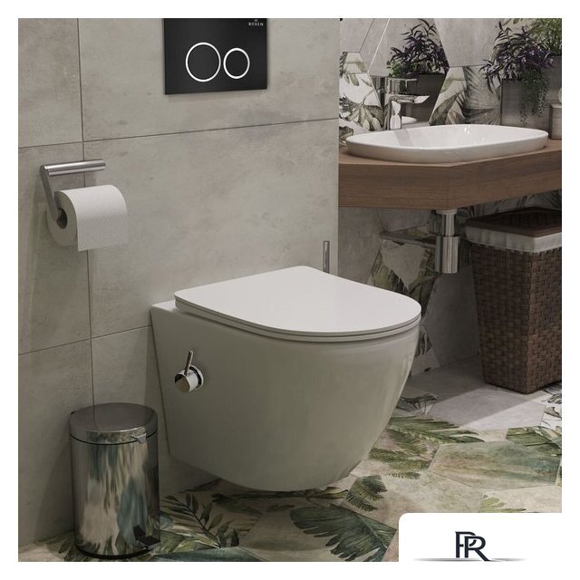 Унитаз подвесной Roxen Antares Bidet в комплекте с инсталляцией StounFix Dual Fresh 6 в 1 906342 (кнопка: черный матовый) - Изображение №11 — Интернет-магазин ПроЗаказ