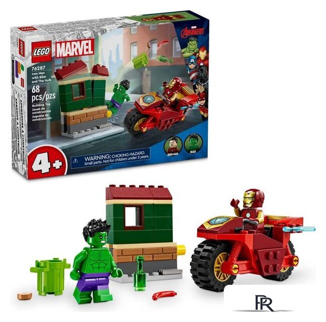 Конструктор LEGO Super Heroes Железный человек на мотоцикле и Халк 76287 - Изображение №3 — Интернет-магазин ПроЗаказ
