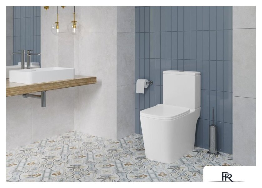 Унитаз напольный Lauter W09 P-TRAP с жестким сиденьем и микролифтом 21900002 (горизонтальный выпуск) - Изображение №9 — Интернет-магазин ПроЗаказ