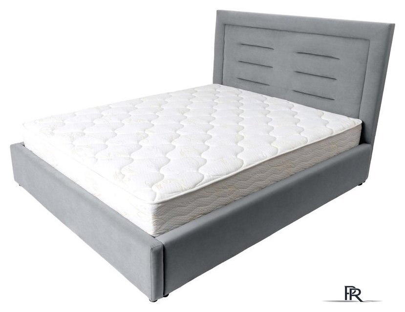 Кровать Krones Афина Мод.1 (велюр, серый) - Изображение №1 — Интернет-магазин ПроЗаказ