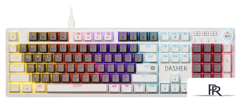 Клавиатура Defender Dasher GK-472 (серый/белый) - Изображение №1 — Интернет-магазин ПроЗаказ