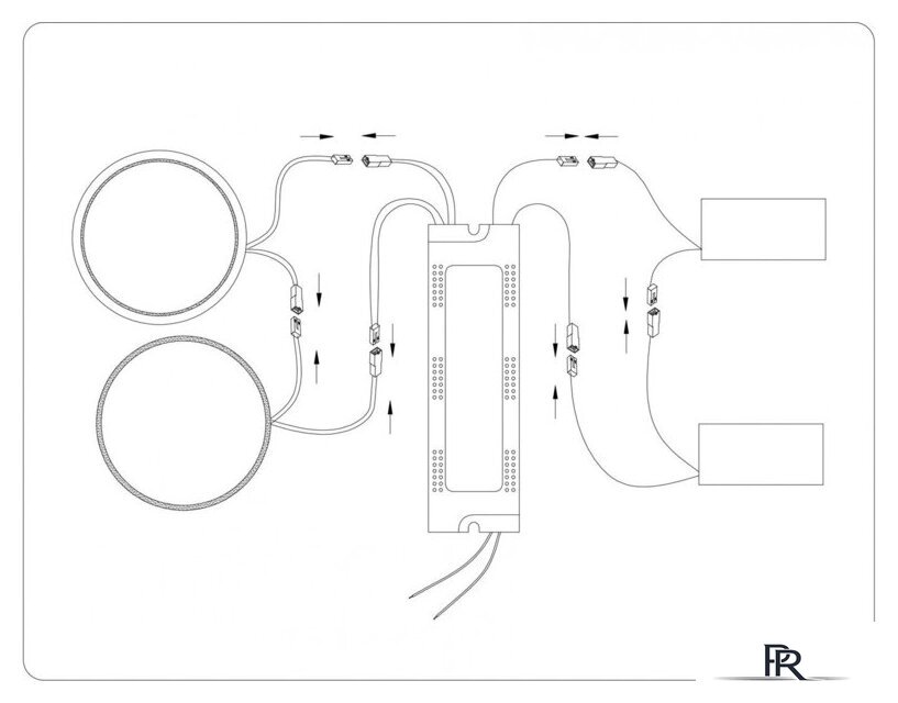 Припотолочная люстра Ambrella light FL51393/1+2 BK - Изображение №10 — Интернет-магазин ПроЗаказ