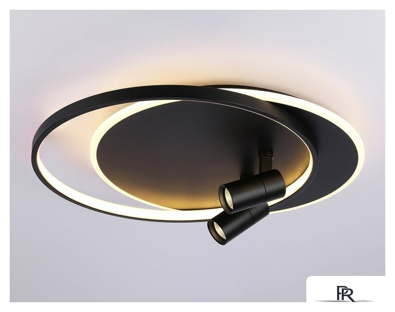 Припотолочная люстра Ambrella light FL51393/1+2 BK - Изображение №2 — Интернет-магазин ПроЗаказ