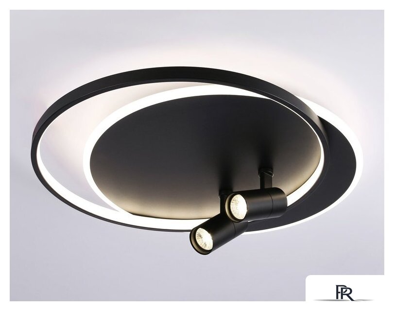 Припотолочная люстра Ambrella light FL51393/1+2 BK - Изображение №1 — Интернет-магазин ПроЗаказ