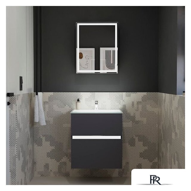  Lauter Шкаф с зеркалом Emma (с подсветкой, черный мат) - Изображение №2 — Интернет-магазин ПроЗаказ