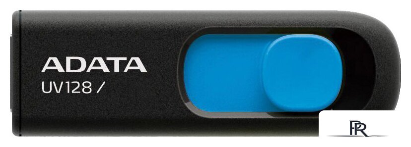 USB Flash ADATA DashDrive UV128 128GB (черный/синий) - Изображение №2 — Интернет-магазин ПроЗаказ