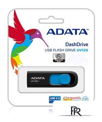 USB Flash ADATA DashDrive UV128 128GB (черный/синий) - Изображение №4 — Интернет-магазин ПроЗаказ