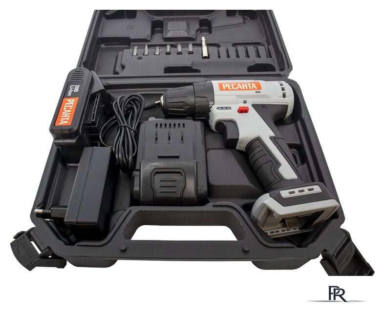 Дрель-шуруповерт Ресанта ДА-20-2ЛК-Б (с 2-мя АКБ, кейс) - Изображение №5 — Интернет-магазин ПроЗаказ