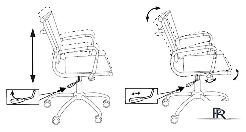 Офисное кресло Бюрократ CH-993-Low/Blue (синий) - Изображение №6 — Интернет-магазин ПроЗаказ
